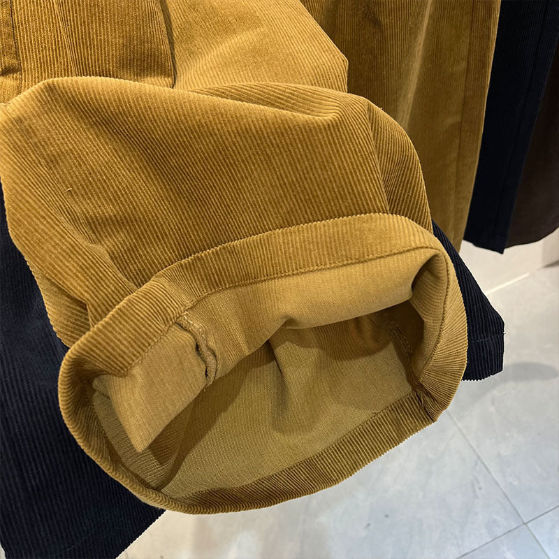 Damen-Cordhose, knielang, mit Gürteltasche