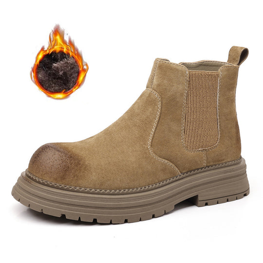 Herren Chelsea-Stiefel aus Leder im Vintage-Stil