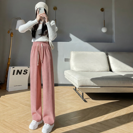 Kord-Hosen mit weitem Bein für Damen