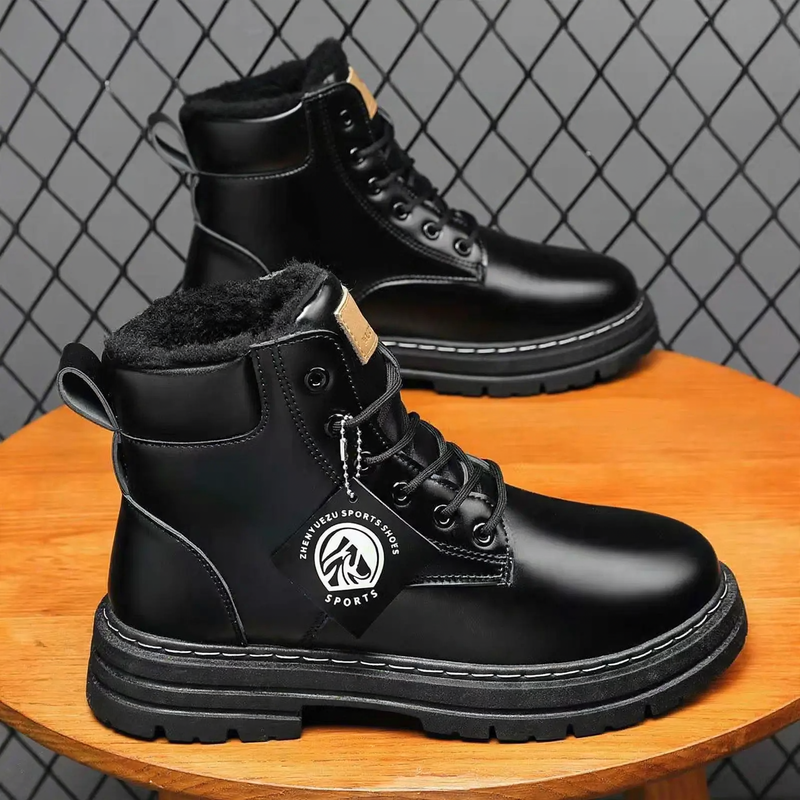 Gefütterte Herren-Winterstiefel, warm, rutschfest