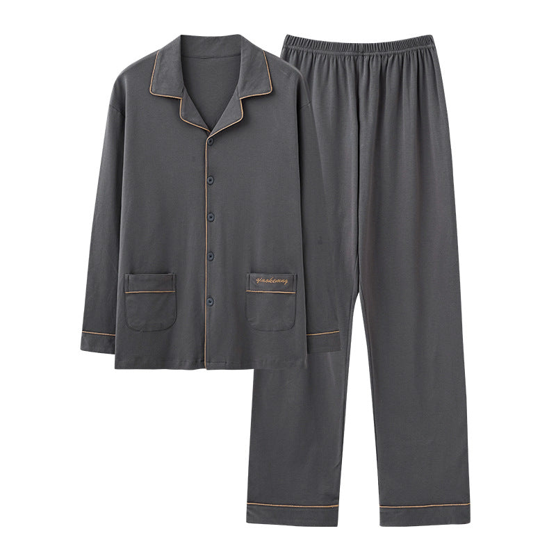 Herren-Pyjama-Set, Baumwolle, Langarm, verschiedene Größen
