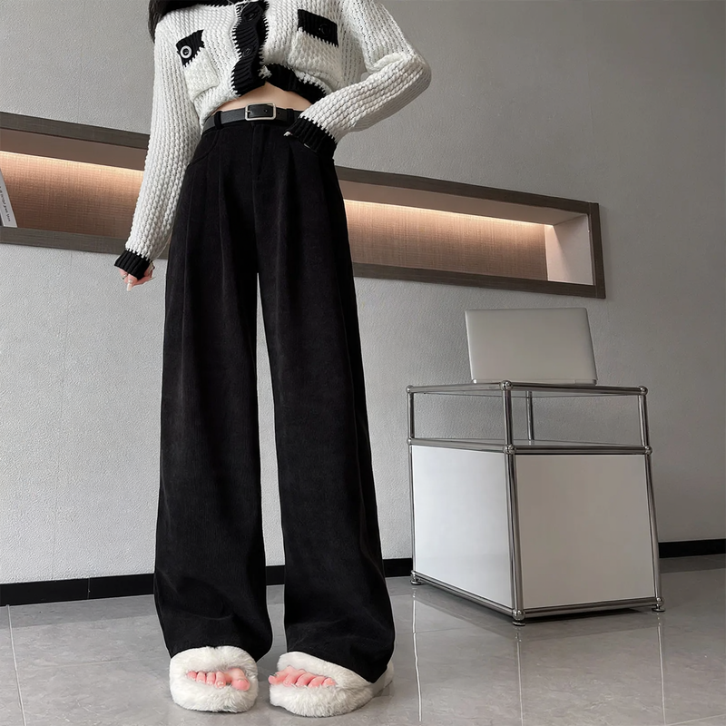Damen-Cordhose, gerade geschnitten, Herbst