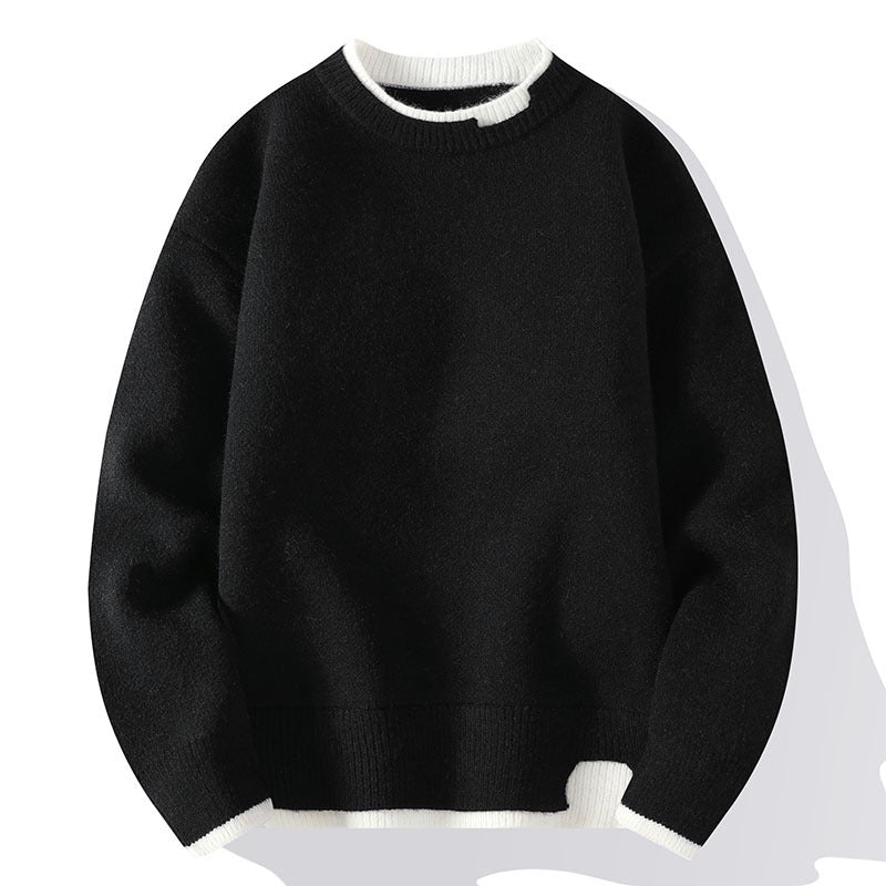 Herren-Strickpullover in Fake-Layer-Optik, modisch und bequem