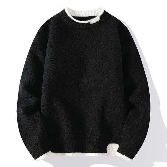Herren-Strickpullover in Fake-Layer-Optik, modisch und bequem