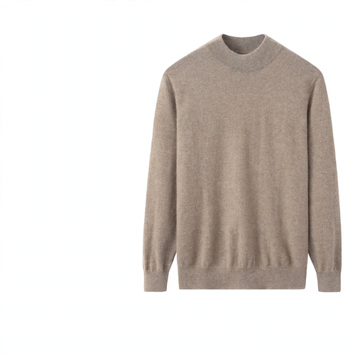 Herren-Kaschmirpullover, Stehkragen, locker geschnitten