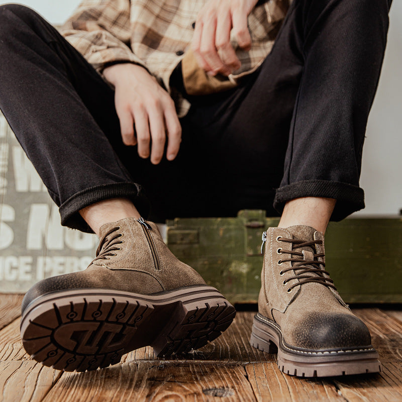 Herren-Stiefel mit Reißverschluss, Schweinsleder, gefüttert