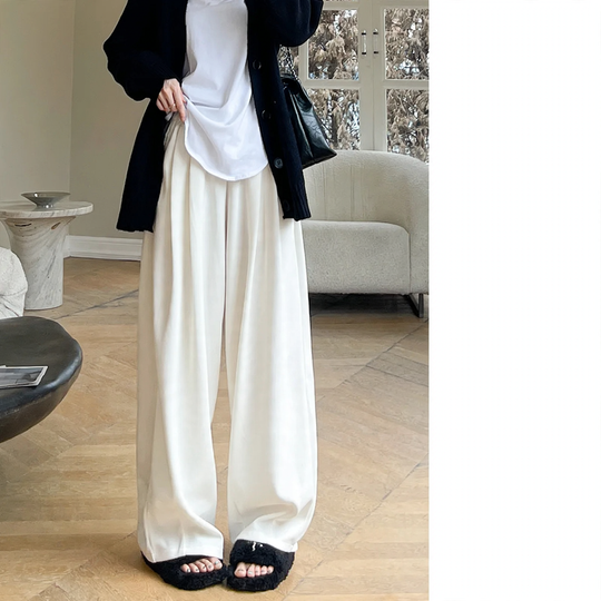 Damen-Cordhose mit weitem Bein und geradem Schnitt