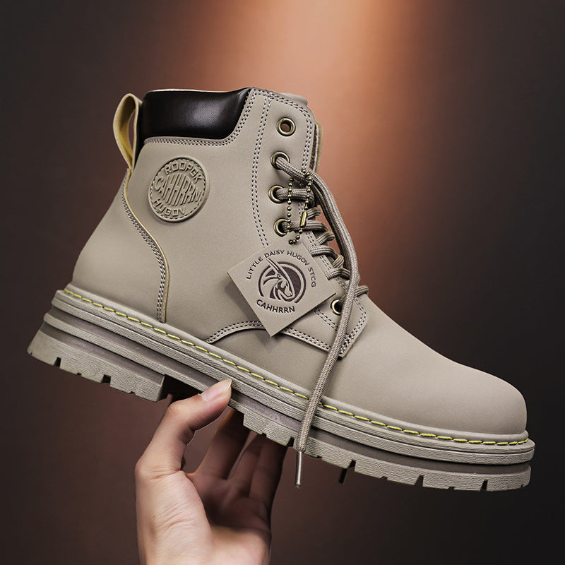 Herren-Stiefel, PU-Obermaterial, rutschfeste Gummisohle