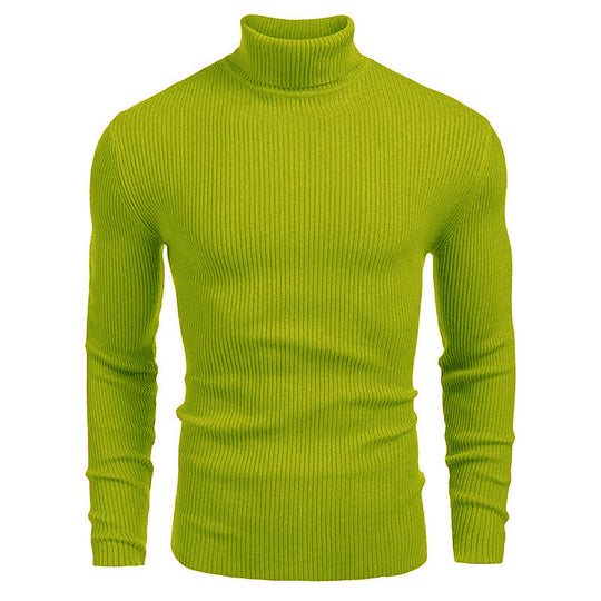 Herren-Rollkragenpullover, Langarm, Strick
