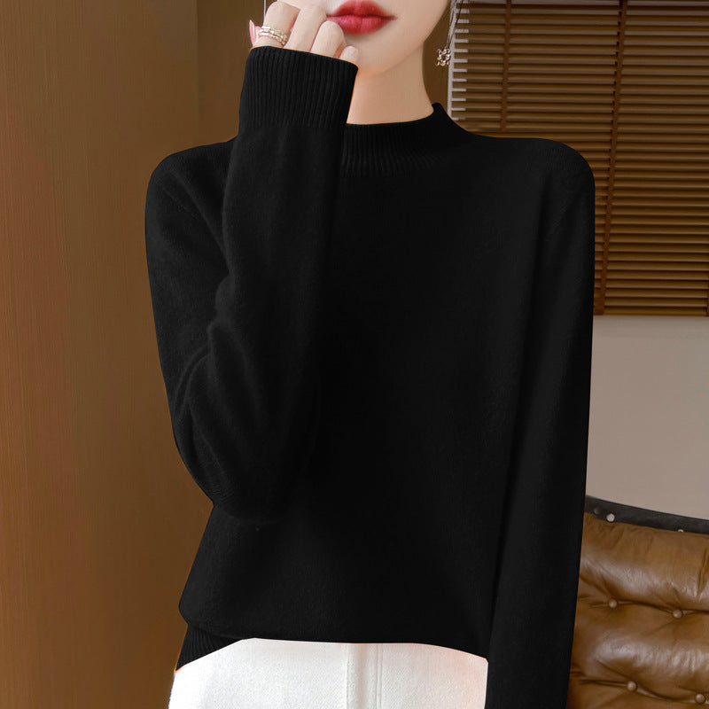 Damen-Wollpullover, nahtlos, 100% Wolle