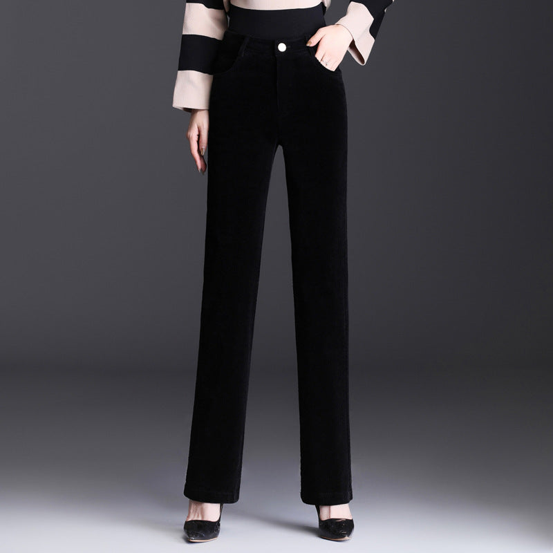 Kord-Freizeithose, gerade geschnitten, für Damen