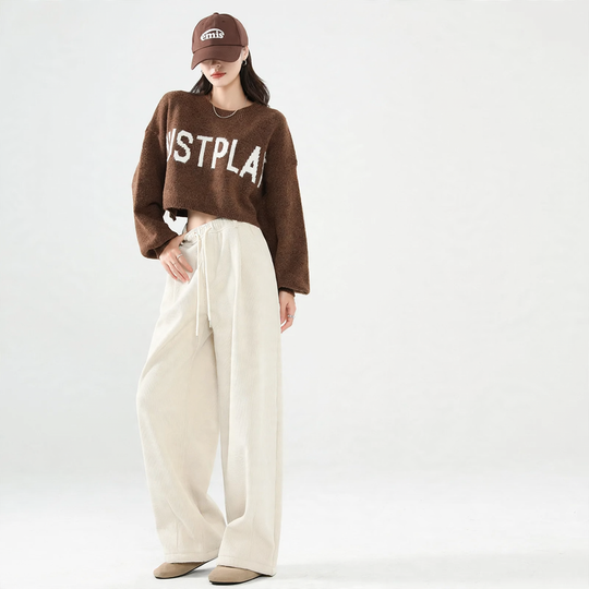 Gefütterte Cord-Freizeithose