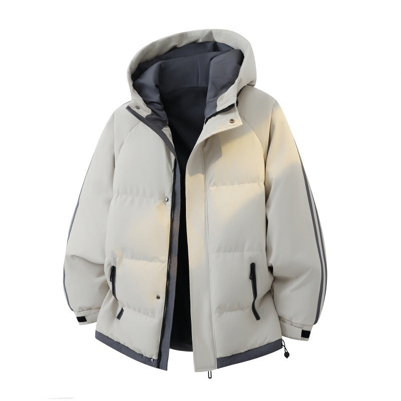 Herren Kapuzen-Steppjacke, lässig, gefüttert