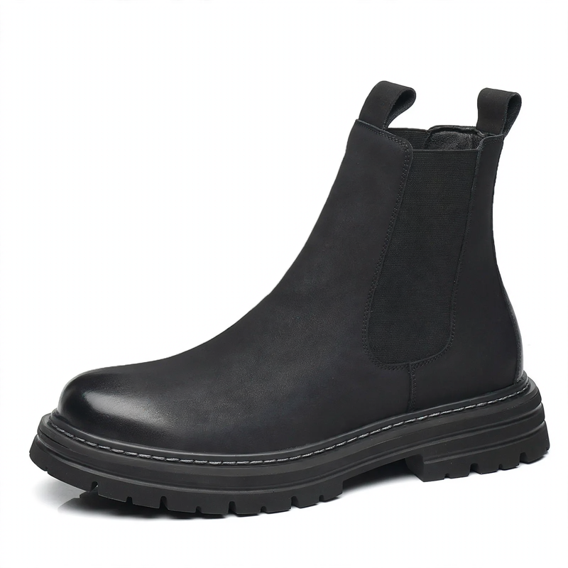 Herren Chelsea-Stiefel, gefüttert, rutschfest, Kunstleder