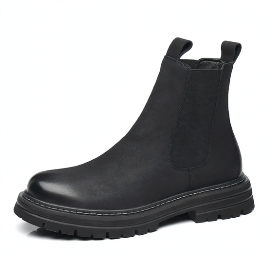 Herren Chelsea-Stiefel, gefüttert, rutschfest, Kunstleder
