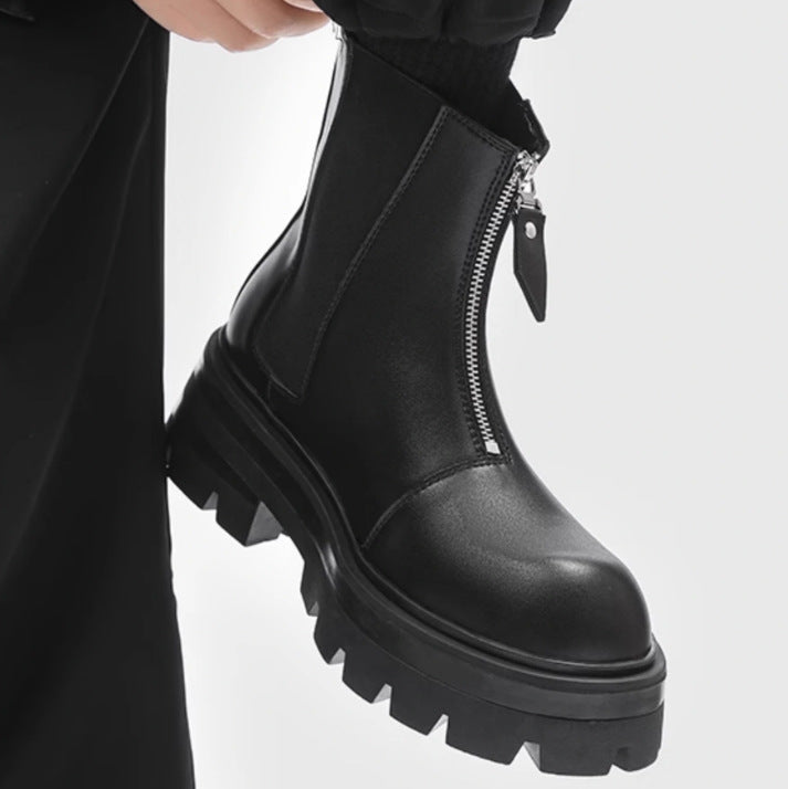 Herren-Chelsea-Stiefel aus Rindsleder, hohe Form