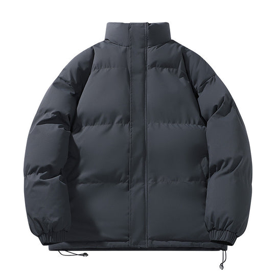 Herren-Steppjacke, wendbar, Stehkragen, lockere Passform