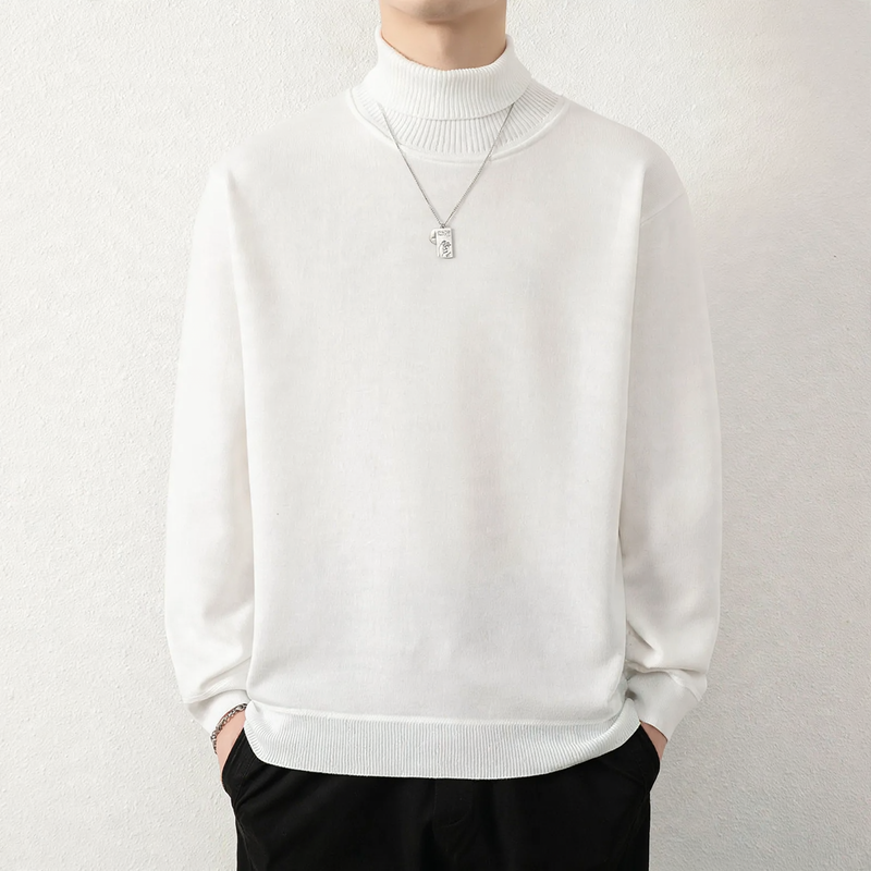 Herren-Rollkragenpullover, gefüttert, Winter