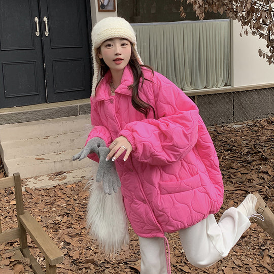 Gesteppte Winterjacke mit Lammfleece-Futter