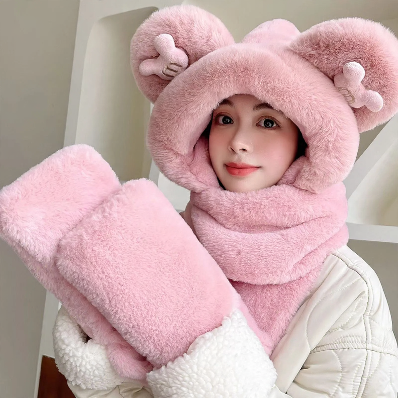 Winter-Set: Mütze, Schal und Handschuhe