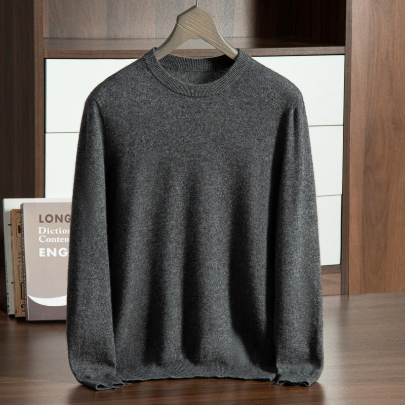 Herren-Kaschmirpullover, Stehkragen, Business-Casual