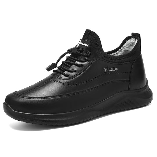 Gefütterte Herren-Winterstiefel mit Plateausohle