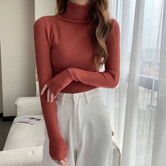 Klassischer Damen-Strickpullover mit Rollkragen