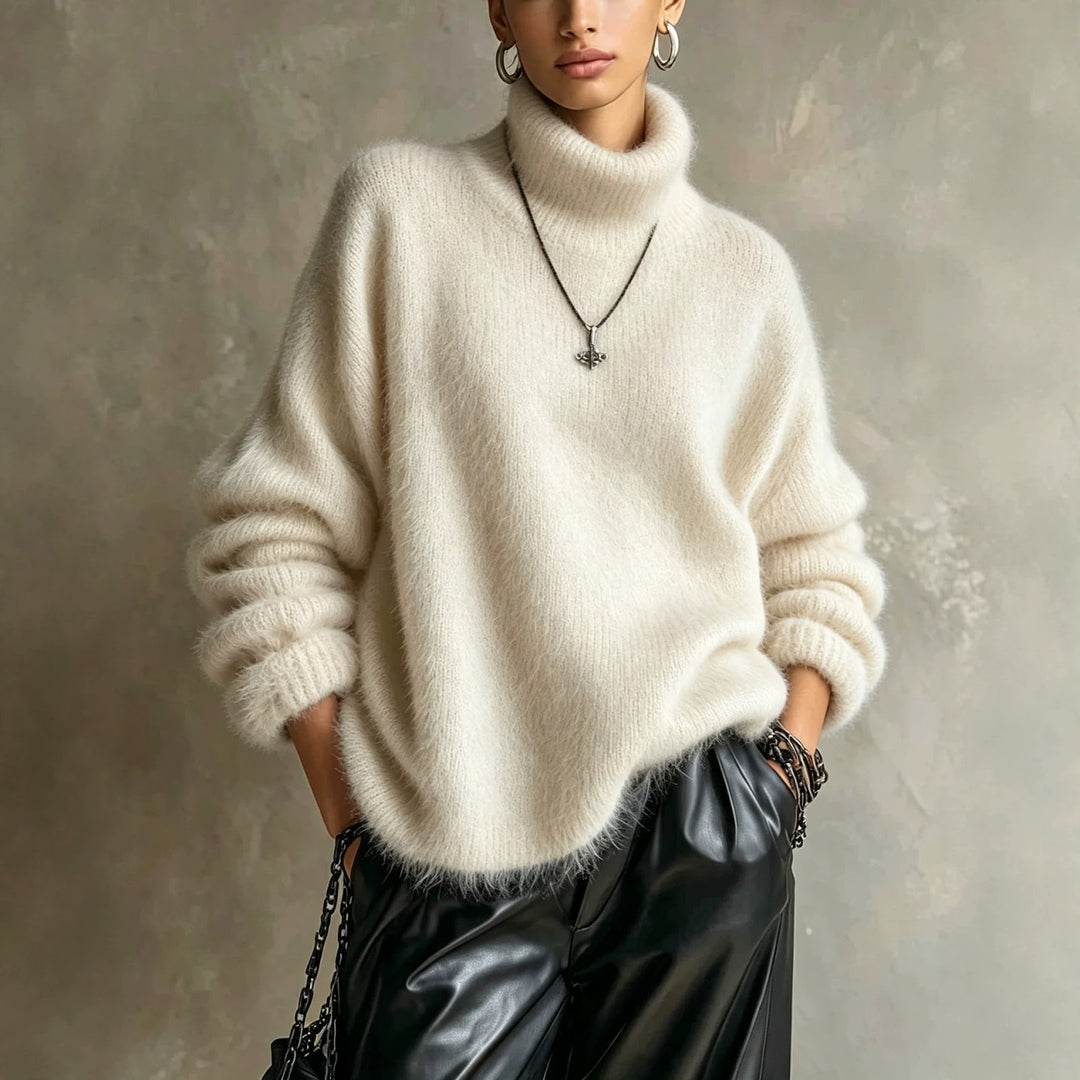 Flauschiger Rollkragenpullover