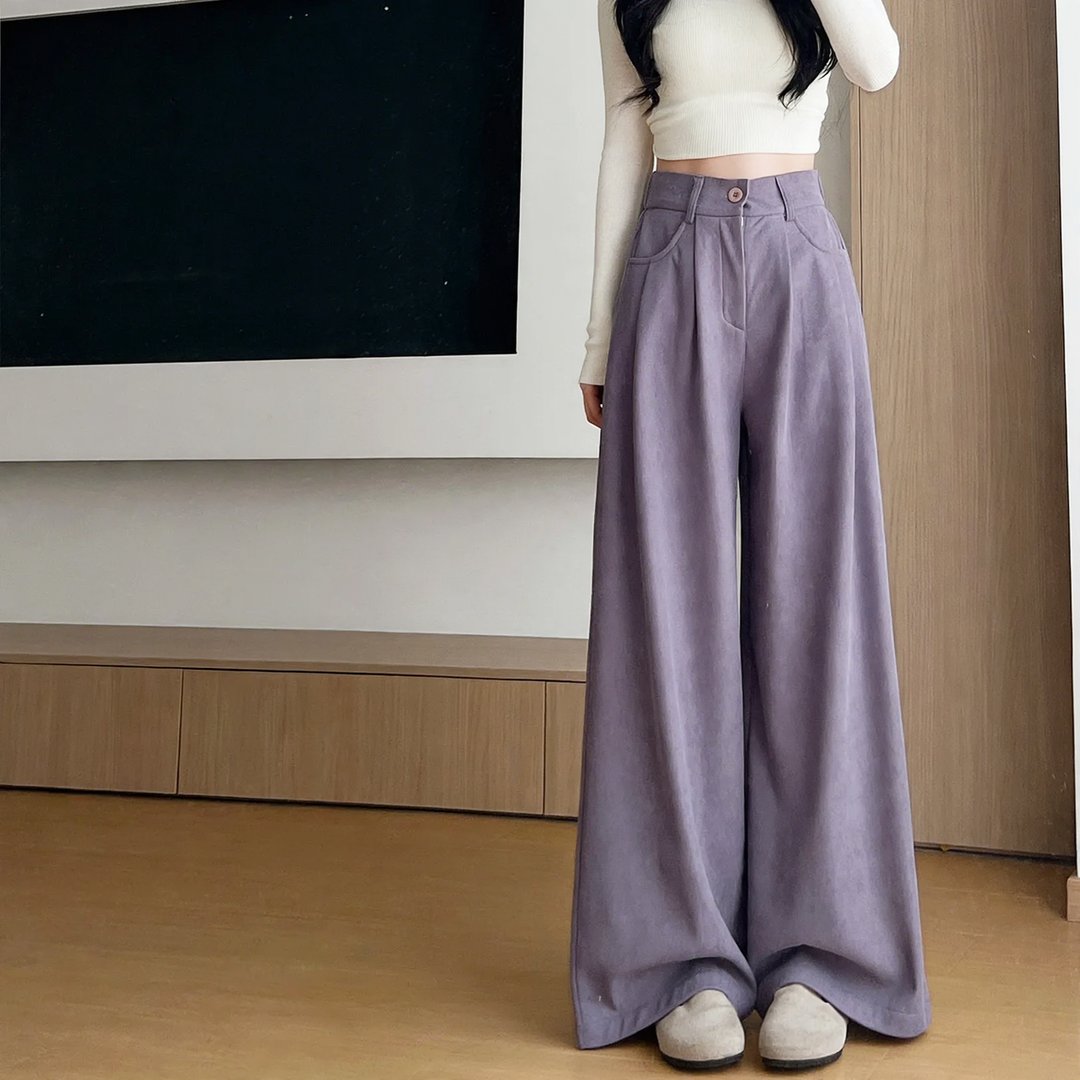 Kord-Hosen mit hohem Bund für Damen