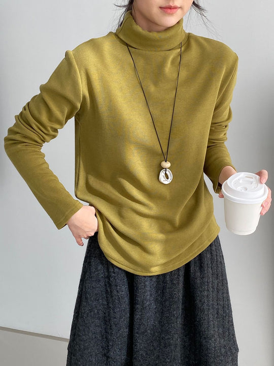Damen-Strickpullover mit Stehkragen, weich