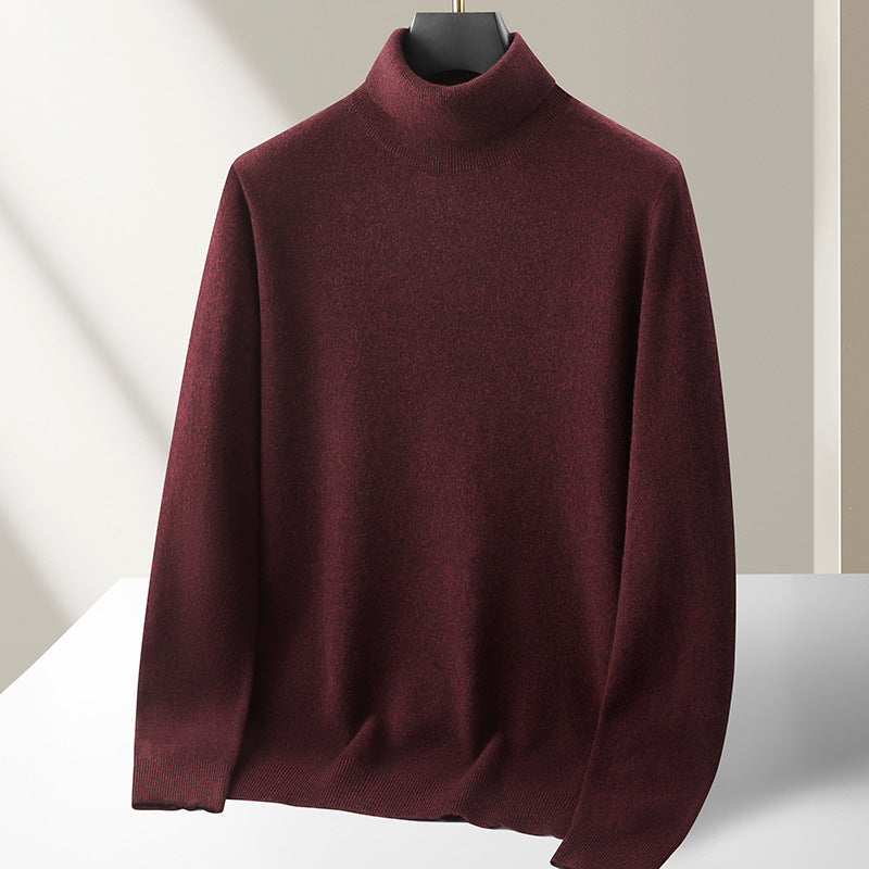 Herren-Rollkragenpullover aus 100% Schurwolle