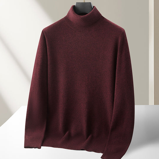 Herren-Rollkragenpullover aus 100% Schurwolle