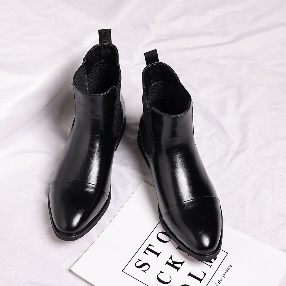 Elegante Herren-Chelsea-Stiefel, spitz zulaufend