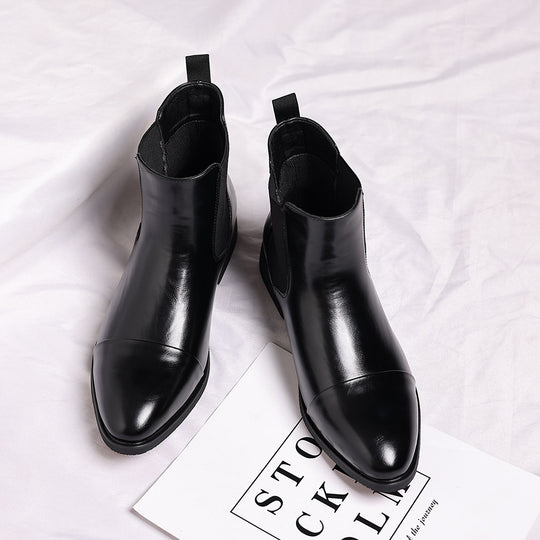 Elegante Herren-Chelsea-Stiefel, spitz zulaufend
