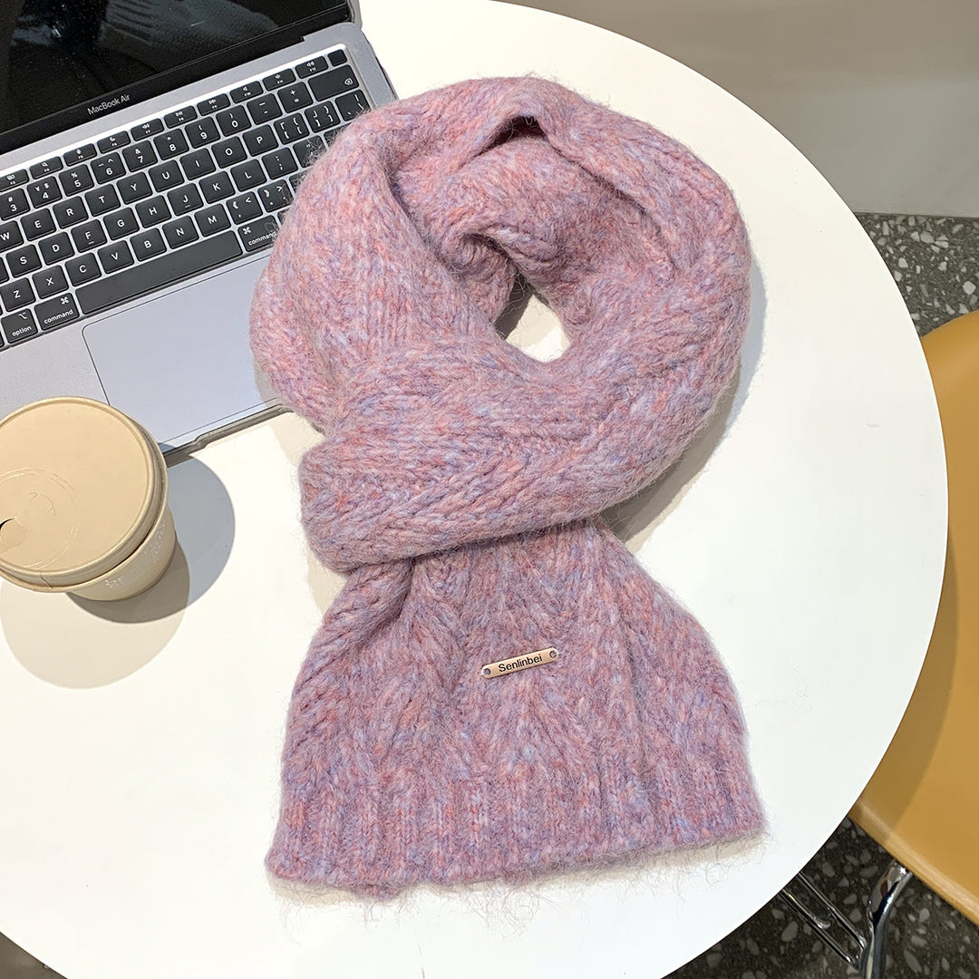 Alpakawolle Strickschal, warm und weich, 24x165 cm
