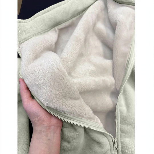 Gefütterte Damen-Outdoorjacke mit Lammfleece