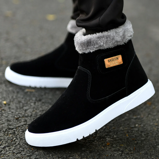 Gefütterte Herren-Winterstiefel mit rutschfester Sohle