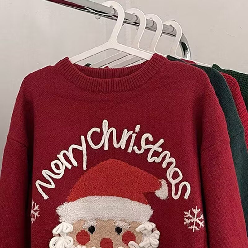 Weihnachtspullover mit Rundhalsausschnitt, Unisex