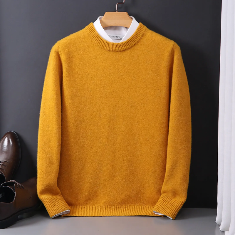 Herren-Strickpullover, Rundhals, locker
