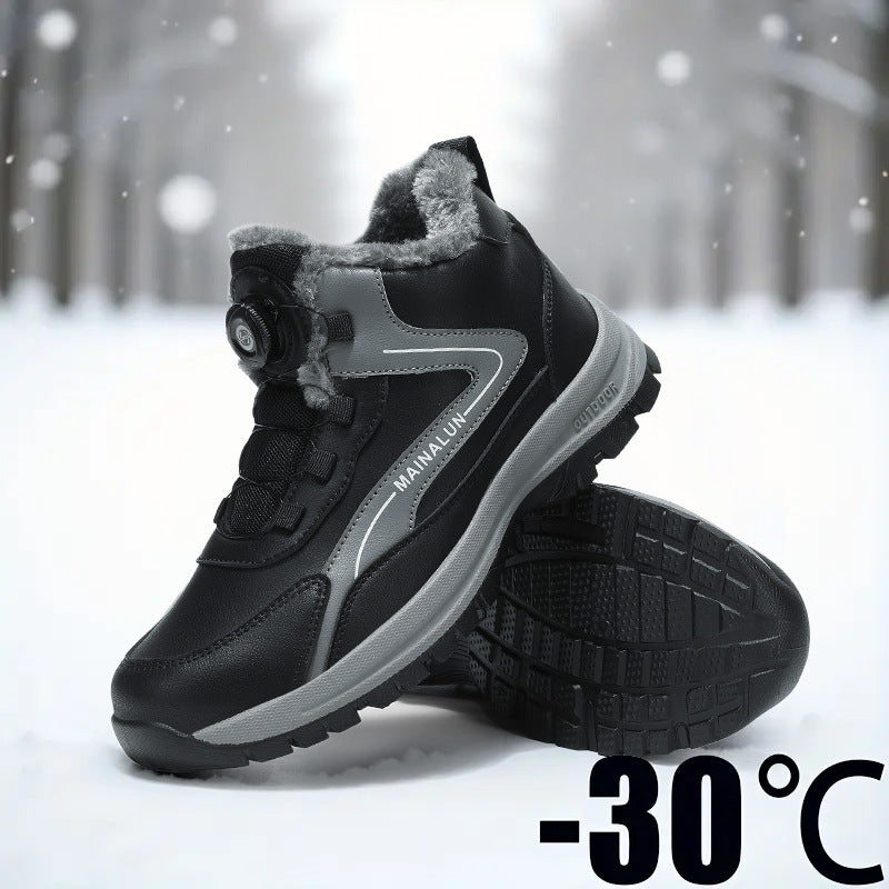 Gefütterte Herren-Winterstiefel, rutschfest und warm