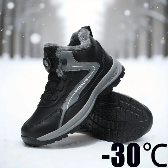Gefütterte Herren-Winterstiefel, rutschfest und warm