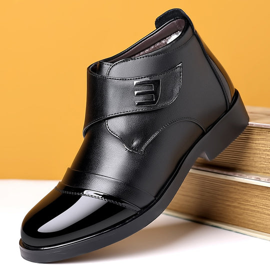 Gefütterte Herren-Winterstiefel, PU-Obermaterial