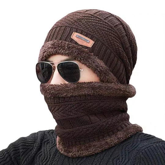 Strickmütze und Schal Set für Herren