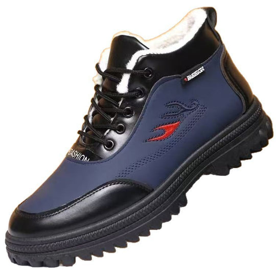 Gefütterte Herren-Winterstiefel, rutschfest, wasserabweisend