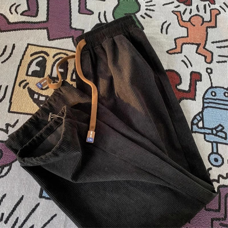 Kord-Freizeithose mit Kordelzug, gefüttert