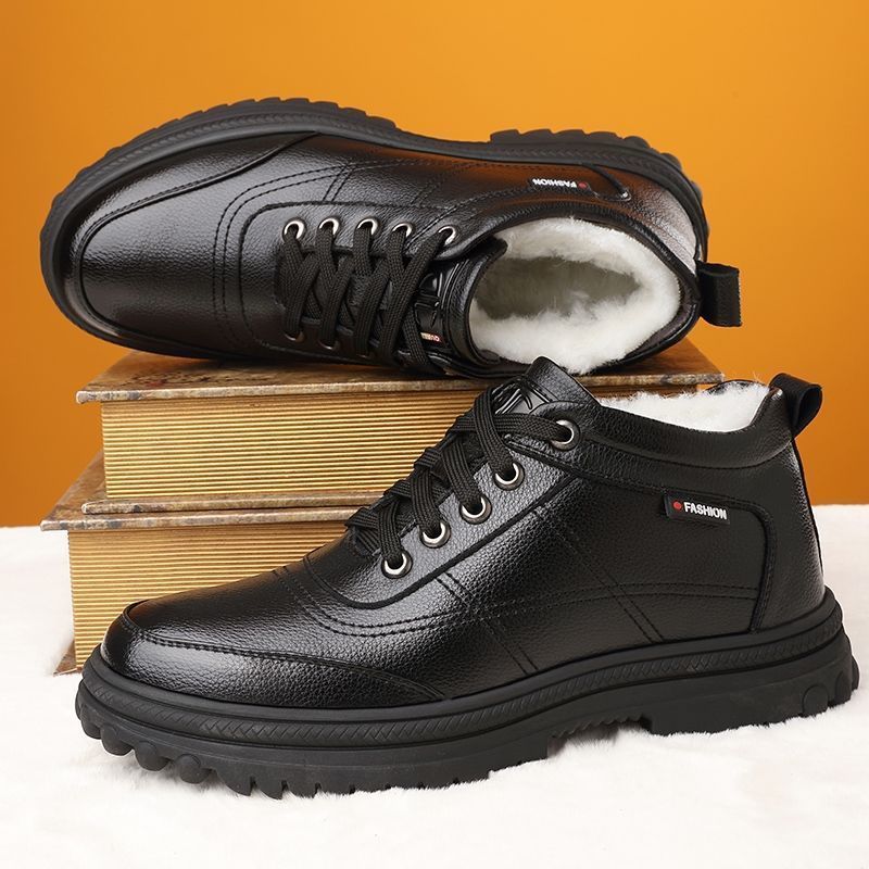 Gefütterte Herren-Winterstiefel, warm und strapazierfähig