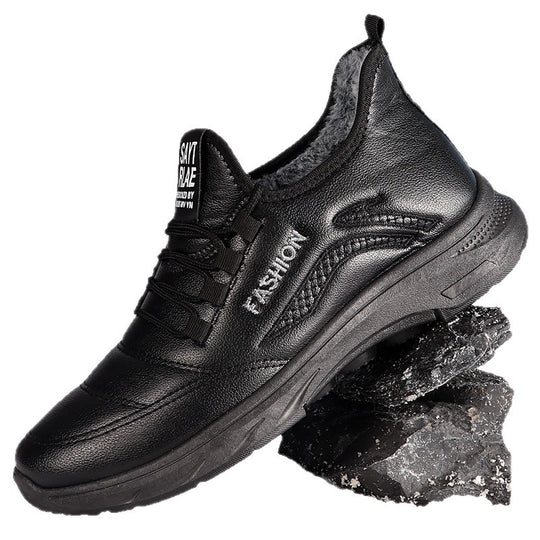 Warme Herren-Winterstiefel mit Kunstfellfutter