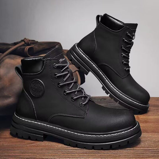 Herren-Stiefel, wasserabweisend, rutschfest, mittelhoher Schaft