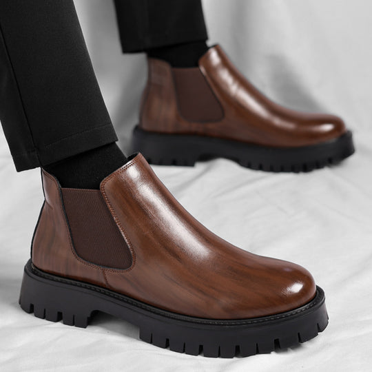 Herren Chelsea-Stiefel, knöchelhoch, rutschfest, Kunstleder