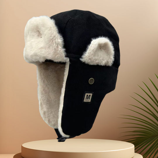 Plüsch-Set mit Mütze, Schal und Handschuhen, Damen, Winter